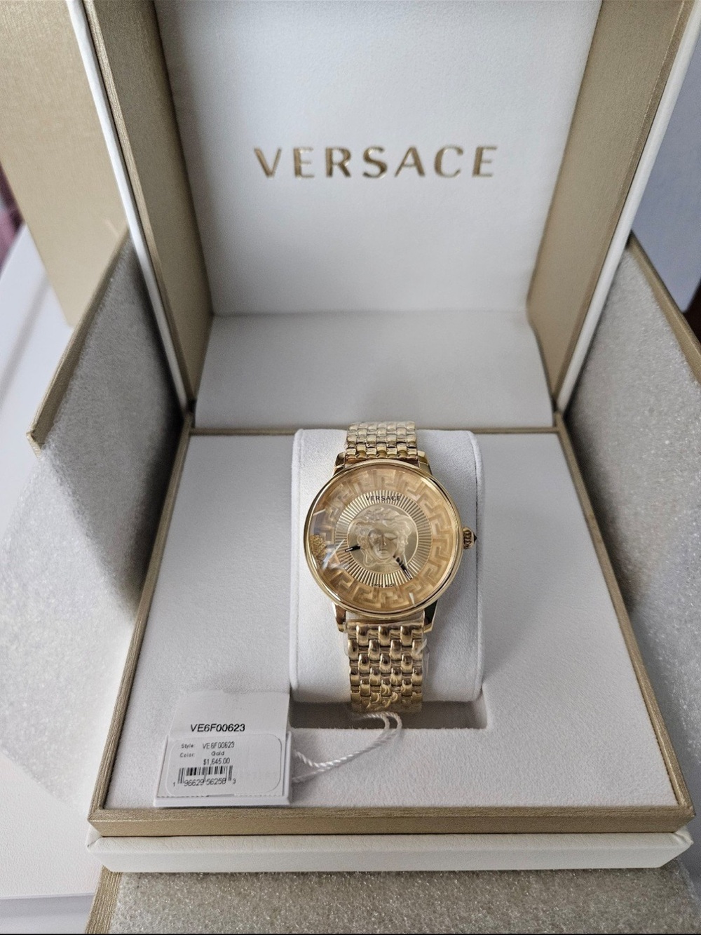 Versace
Women's Swiss Medusa Alchemy Gold Ion Plated Bracelet Watch 38mm
